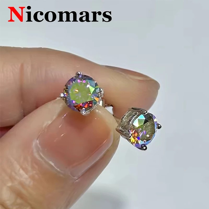  Ŭ ÷ 0.3-2.0ct Moissanite Ͱ  925 и ̹   Moissanite ̾Ƹ Ͱ